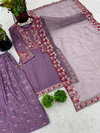 Nsr 849 Heavy Chinon Silk With 5mm Embroidery Sequence Work Top With Sharara Dupatta Suppliers In India